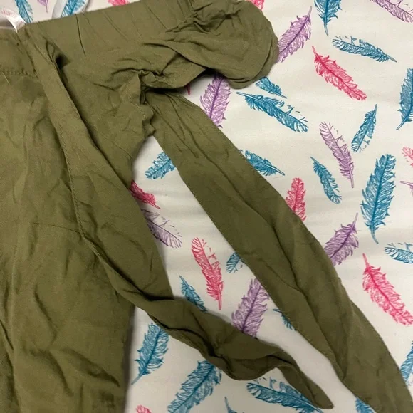 Guess Olive Green Off-Shoulder Dress - Picture 3 of 5